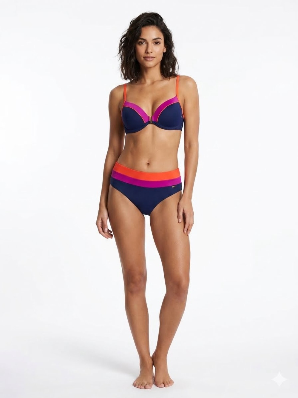 La Vie en Rose Color-Block Bikini Set